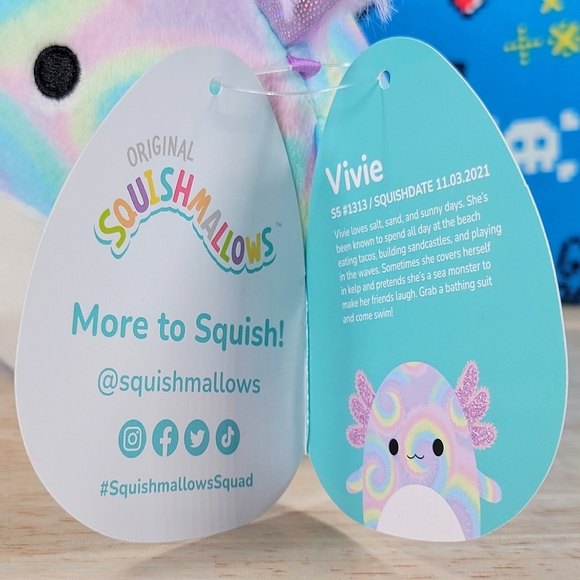 Squishmallow Vivie the Axolotl 5" UltraSoft Stuffed Sealife Squad Toy Plush NWT - Picture 11 of 12